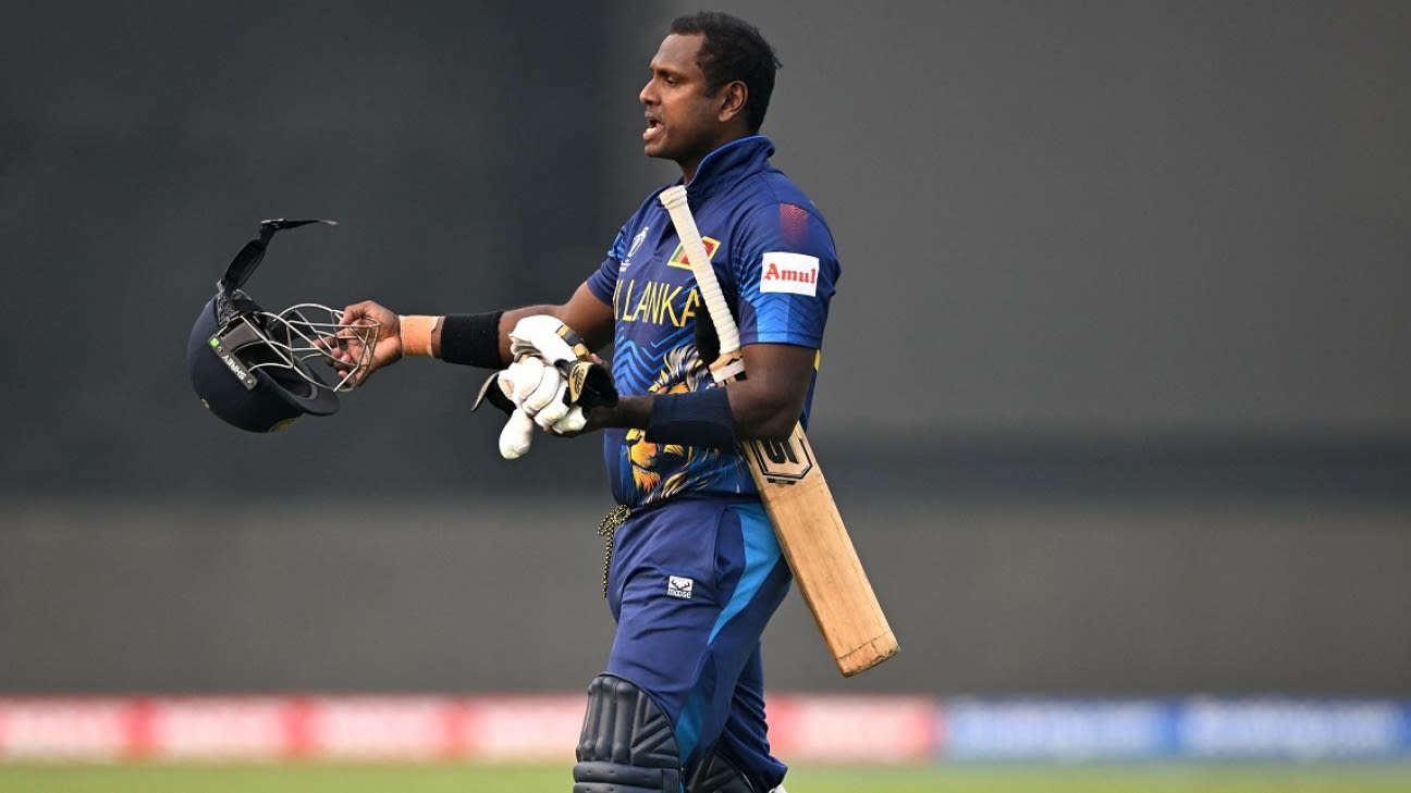 ICC Cricket World Cup 2023 - Angelo Mathews becomes the first player to be dismissed timed out in international cricket