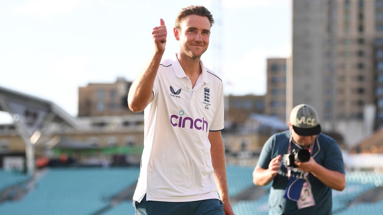 Stuart Broad awarded CBE in New Year's honours list, Marcus Trescothick to receive OBE