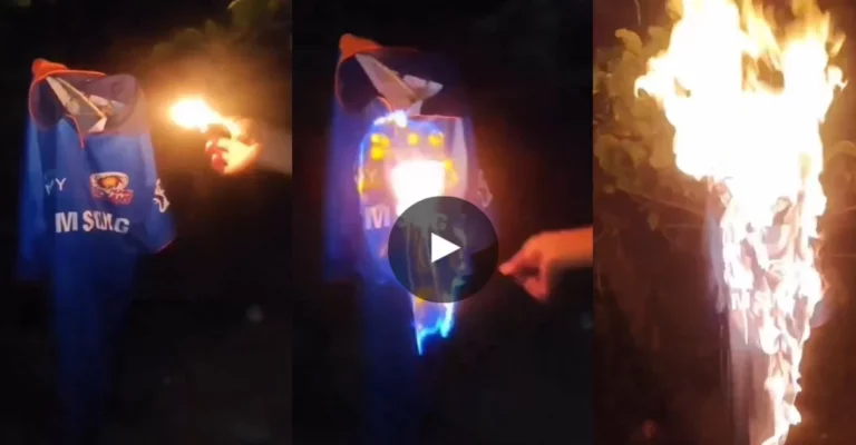 IPL 2024 [WATCH]: Fan burns Mumbai Indians jersey after removal of Rohit Sharma as captain