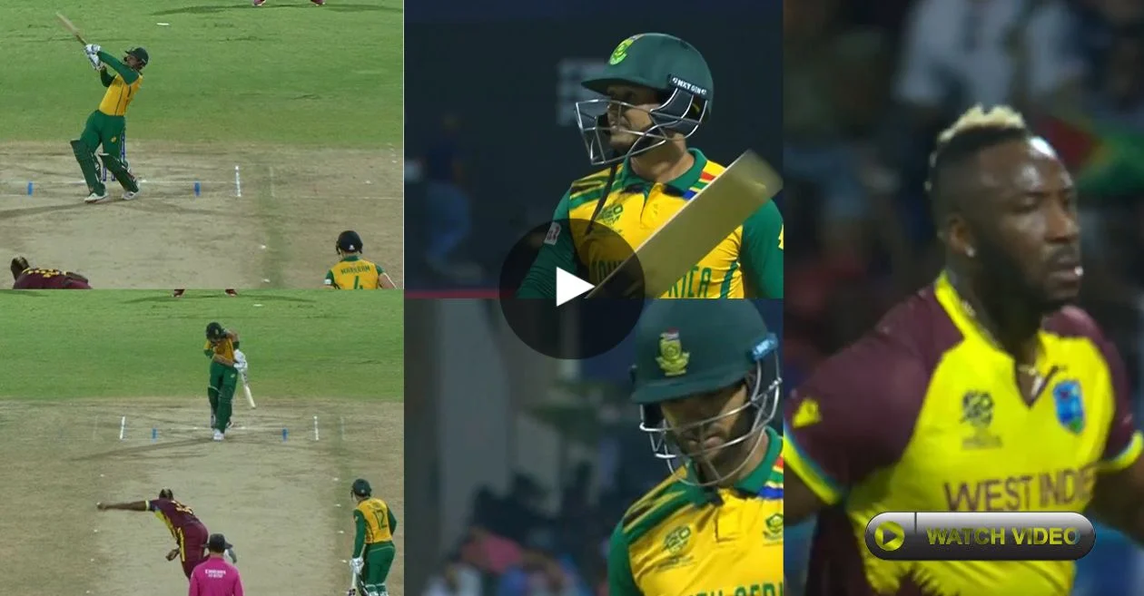 T20 World Cup 2024 [WATCH]: Andre Russell gives South Africa double blows by dismissing Quinton de Kock, Reeza Hendricks in same over