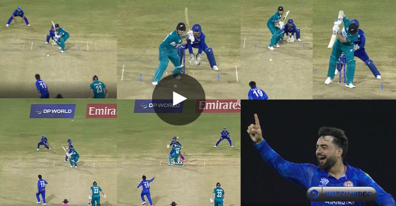 WATCH: Rashid Khan removes Mark Chapman, Michael Bracewell on consecutive balls after outfoxing Kane Williamson