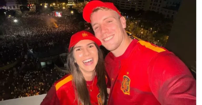 Cameron Green celebrates Spain’s Euro 2024 victory with his girlfriend Emily Redwood
