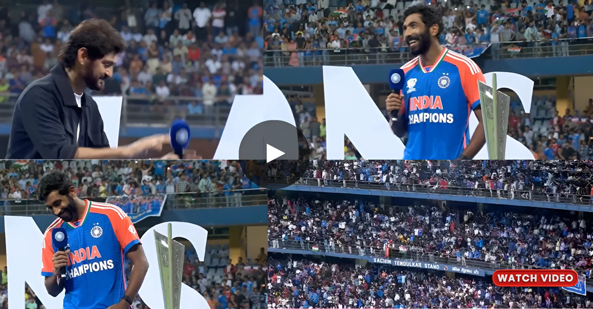 WATCH: Jasprit Bumrah receives a warm homage from Wankhede crowd