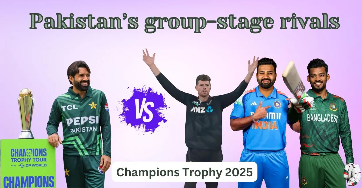 Pakistan’s group-stage rivals: Evaluating India, New Zealand & Bangladesh in Champions Trophy 2025